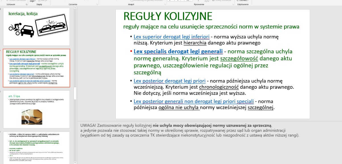 Slajd prezentacji kursu prowadzonego on-line