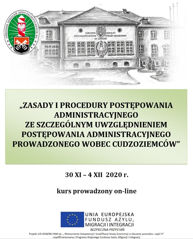 Plakat dotyczący przeprowadzonego kursu on-line