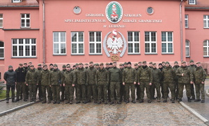 Wizyta przedstawicieli Pionu Szkolenia Dowództwa Wojsk Obrony Terytorialnej w Ośrodku Szkoleń Specjalistycznych Straży Granicznej w Lubaniu