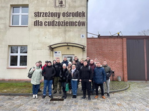 Absolwenci Akademii Państwowej Służby Granicznej Ukrainy im. Bogdana Chmielnickiego z wizytą w OSS SG w Lubaniu